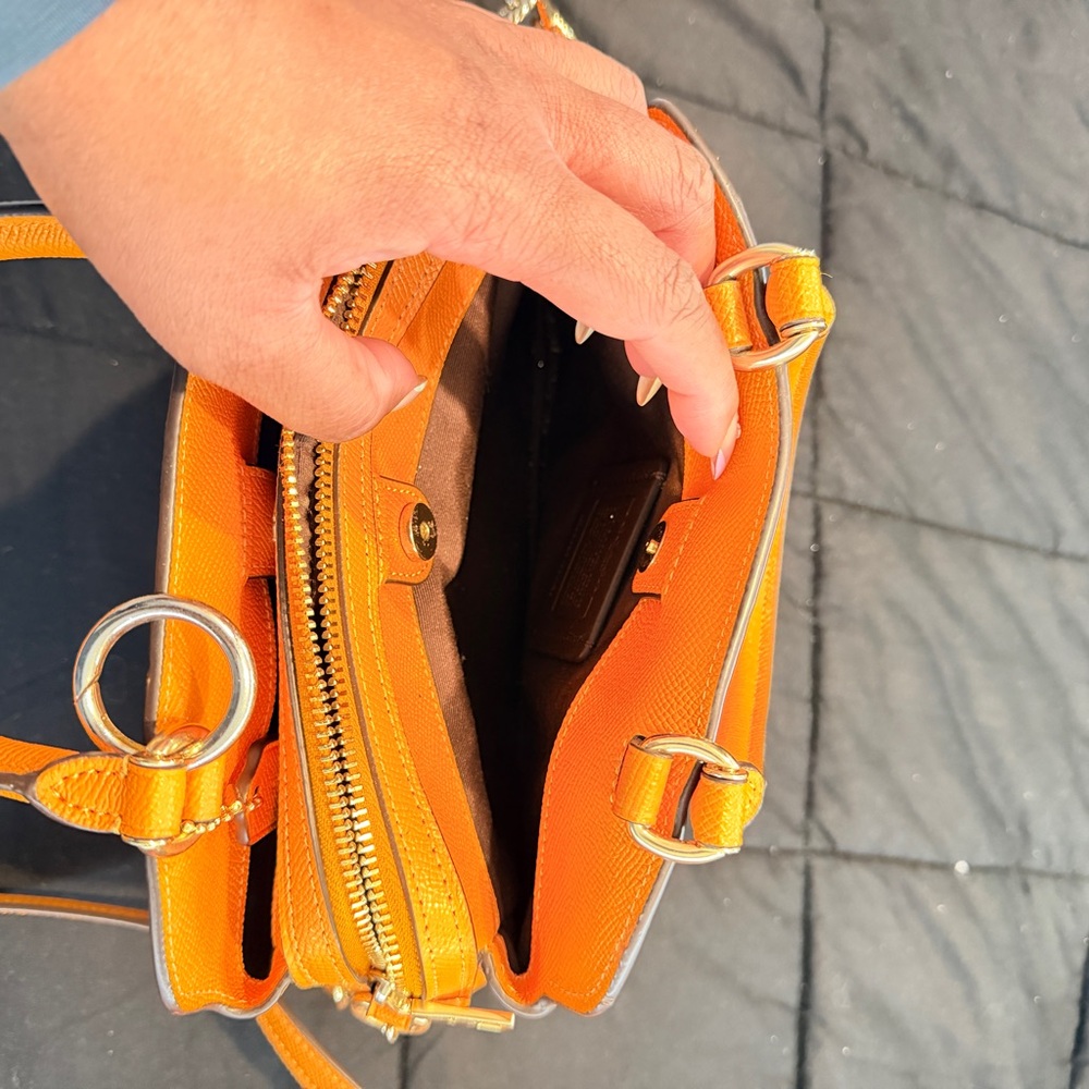 Coach Mini Lillie Carryall – Bright Orange - Picture 4 of 11